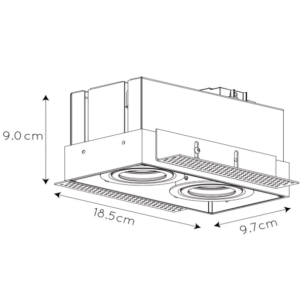 Spot lampa sufitowa TRIMLESS 09925/02/30 Lucide podwójny czarna