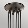 Stalowa lampa wisząca Brinley KL-BRINLEY6-OZ Kichler przezroczysta brąz