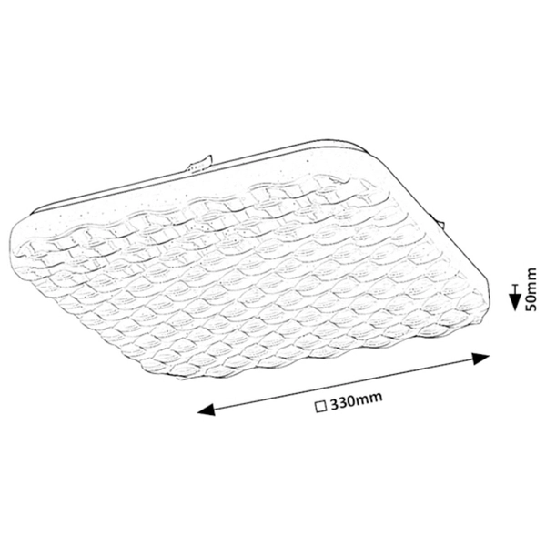 Biała plafoniera Eldrick 3086 kwadratowa lampa LED 24W 4000K biurowa