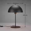 Stołowa lampka grzybek NOLA 506290132 metalowa z wtyczką czarna