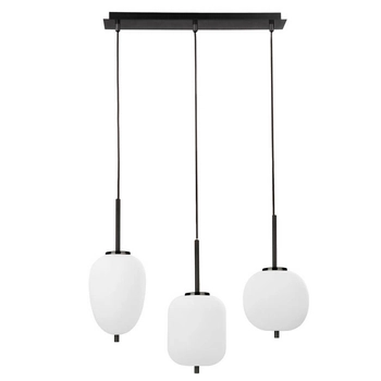 Potrójna lampa wisząca nad stół Pilar LE43657 czarna biała