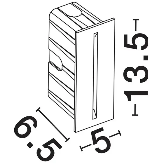 Ścienna lampa wpuszczana na taras CANIVRA LE75328 3W 3000K IP65 antracyt