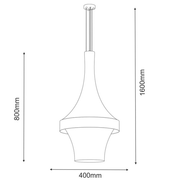 Zwisowa lampa bawełniana Dota 5034 LED 26W 3000K rustykalna do salonu biała