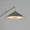 Designerska podłogowa lampa POISE 11767 do sypialni szara