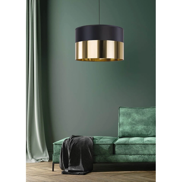 Abażurowa lampa wisząca Londyn 3473 TK Lighting kuchenna czarna złota