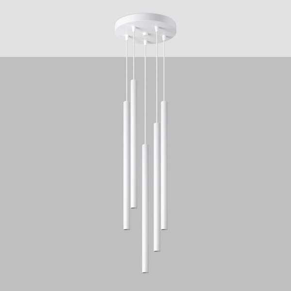 Zwisająca lampa kaskadowa Pastelo SL.1175 sople biała