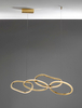Designerska lampa wisząca CELAYA LE42760 rings LED 50W 3000K złota