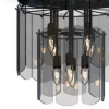 Sufitowa lampa Nira MX3523-8M-EBCN Zumaline metal szkło czarny przydymiony