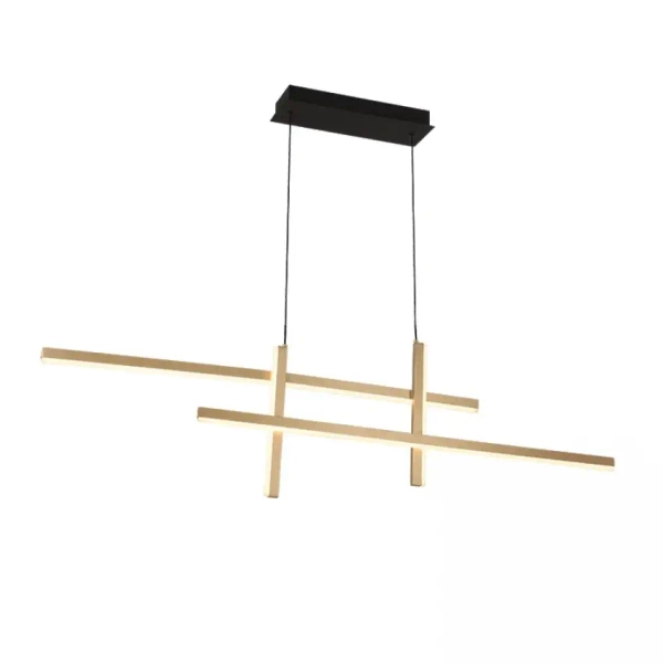 Wisząca lampa do kuchni 22022 LED 47W 3000K belki nad wyspę złoty