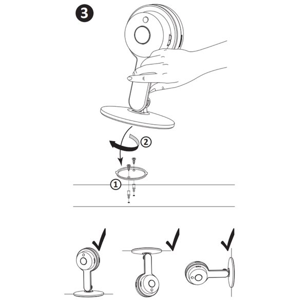 Wewnętrzna kamera Smart Wifi 315618 z mikrofonem i głośnikiem biała