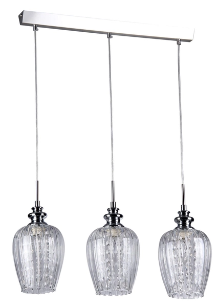 LAMPA wisząca BLUES MOD044-PL-03-N Maytoni szklana OPRAWA na listwie ZWIS podłużny glamour przezroczysty