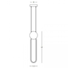 Owalna lampa wisząca 23100 LED 13W 3000K ściemnialna czarny złoty OUTLET