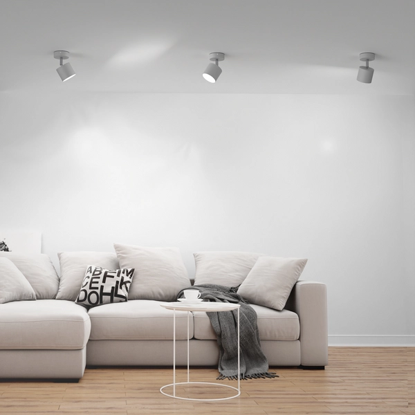 Minimalistyczny downlight salonowy Dixie z regulacją biały