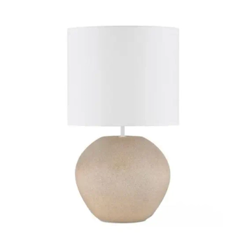 Lampka stołowa ORBEZIA LE45279 na stolik z gipsu beżowa biała