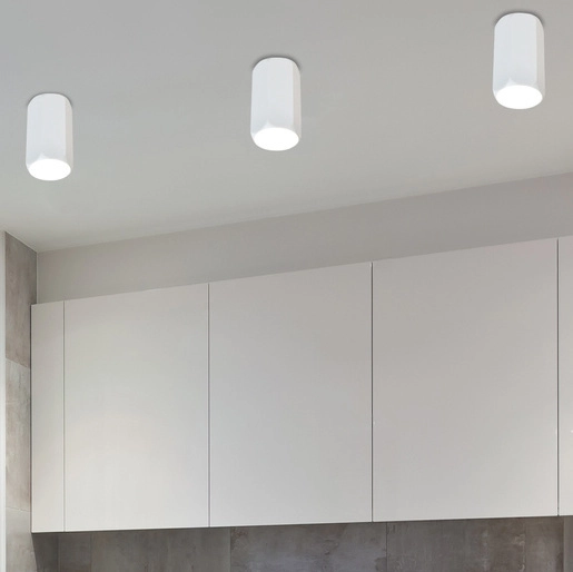 Sufitowa lampa downlight 2282855 loftowa metalowa sześciokątna biała