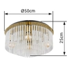 Sufitowa lampa glamour GORLEY 15698D1M szklana złota