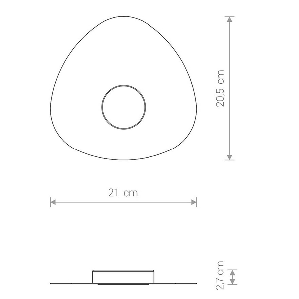 Sufitowa lampa nowoczesna Organic 8305 metalowy plafon biały hol