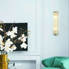 Okrągła LAMPA ścienna Fiatto Parette Old Gold Orlicki Design szklana OPRAWA glamour KINKIET tuba złota przezroczysta