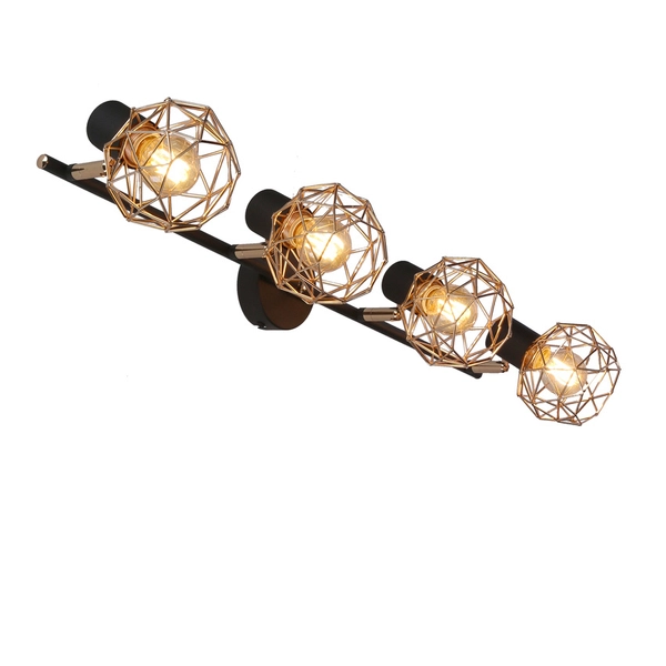 Lampa sufitowa do salonu Acrobat 94-66657 Candellux koszyczki druciane czarne