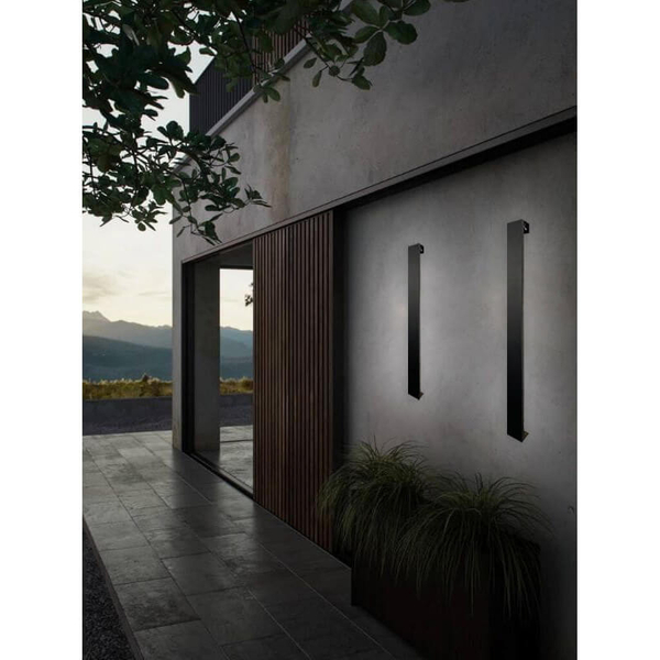 Ścienny kinkiet ogrodowy Hikone 9924 Shilo LED 20W 4000K metalowy czarny