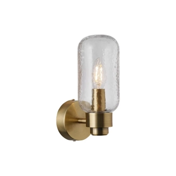 Szklana lampa ścienna Tutan 2310551035 do łazienki IP44 mosiądz