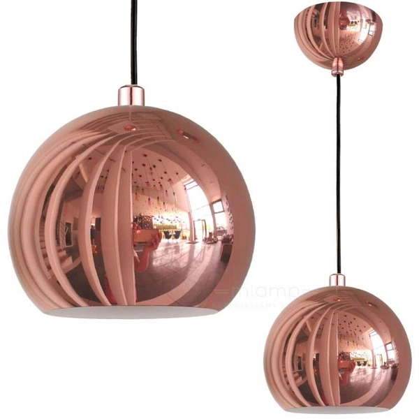 LAMPA wisząca RAME LP-2014/1P mała Light Prestige metalowa OPRAWA zwis kula ball miedź
