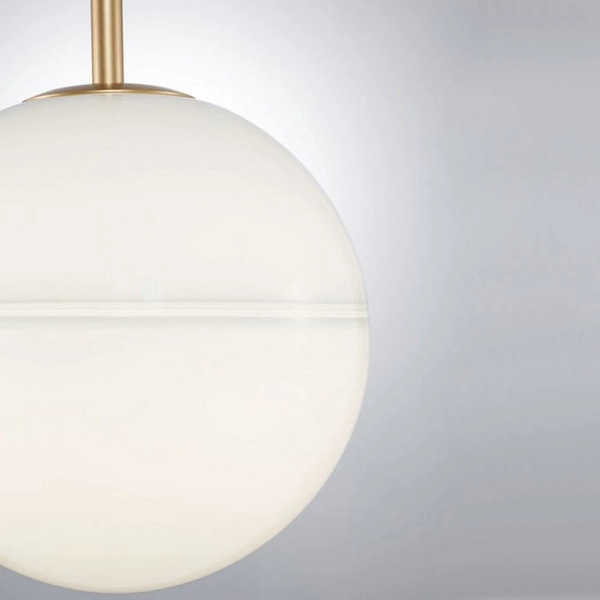 Wisząca LAMPA modernistyczna PEREZ LE41746 Luces Exclusivas szklana OPRAWA ball ZWIS kula biała złota