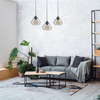 LAMPA wisząca NORMAN MLP6264 Milagro industrialna OPRAWA metalowy ZWIS druciane klatki czarne chrom