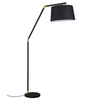 Tekstylna lampa podłogowa Tracy 462100132 Trio do salonu metalowa czarna outlet