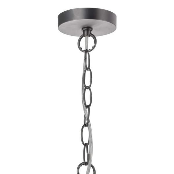 Szklana lampa wisząca Tack TAC0161 na łańcuchu antyczny chrom