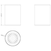 Okrągła lampa do przedpokoju sufitowy downlight aluminium