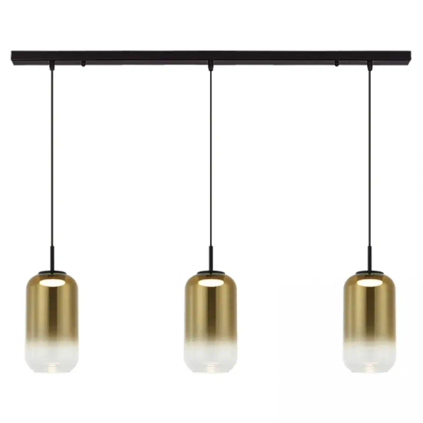 Potrójna lampa wisząca 23232 LED 36W 3000K do jadalni czarny złoty