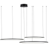 Lampa wisząca ringi czarne LED 99W 3000K pierścienie do salonu potrójna SLD/000011/3000/B/L