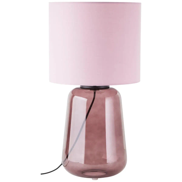 Szklana lampa stołowa Hydra 94546/08 do salonu fioletowa przezroczysta