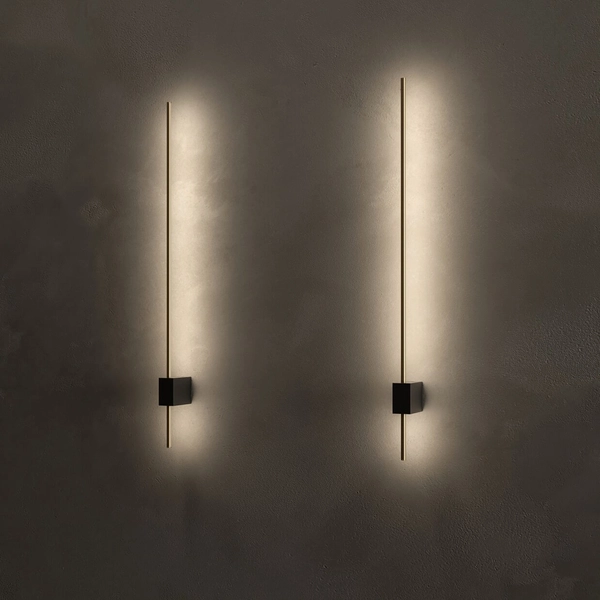 Naścienna lampa Pars C070WL-L6GB3K LED 6W podłużna złota