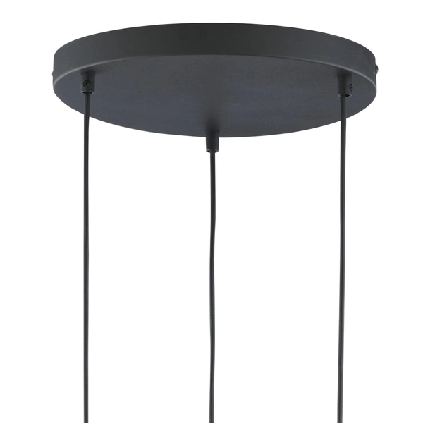 Okrągła lampa wisząca Marco 3175 TK Lighting potrójna szklana przezroczysta