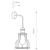Industrialna LAMPA ścienna WORKSHOP B 6606 Nowodvorski kinkiet OPRAWA metalowa pręt drut miedź czarny
