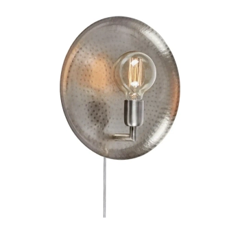 Lampa ścienna Dolium 108834 okrągła klasyczna do salonu antyczne srebro