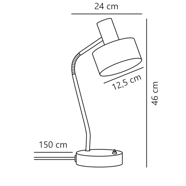 Biurkowa lampka do czytania Matis 2412305001 regulowana biały