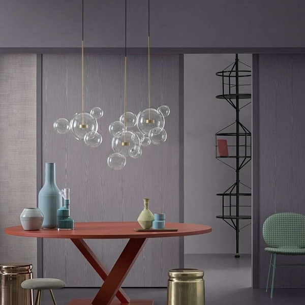 Jadalniana lampa wisząca MSE1501100541 LED 42W 3000K przezroczysta złota