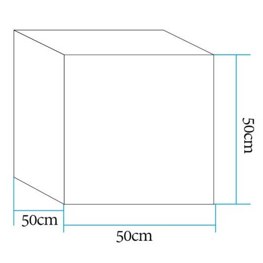 Ogrodowa lampa stojąca Cubic ES-C5050 LED 5W RGBW IP65 kostka kwadrat biała