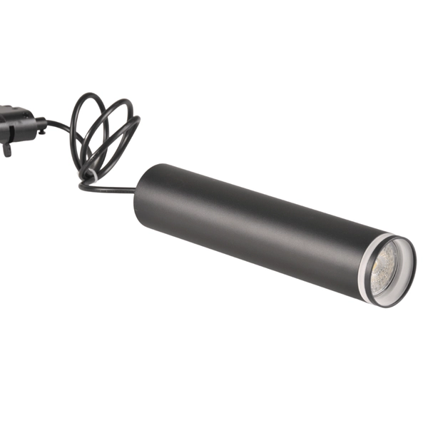 Wisząca lampa do systemu 1-fazowego Paris 321558 tuba metalowa czarna