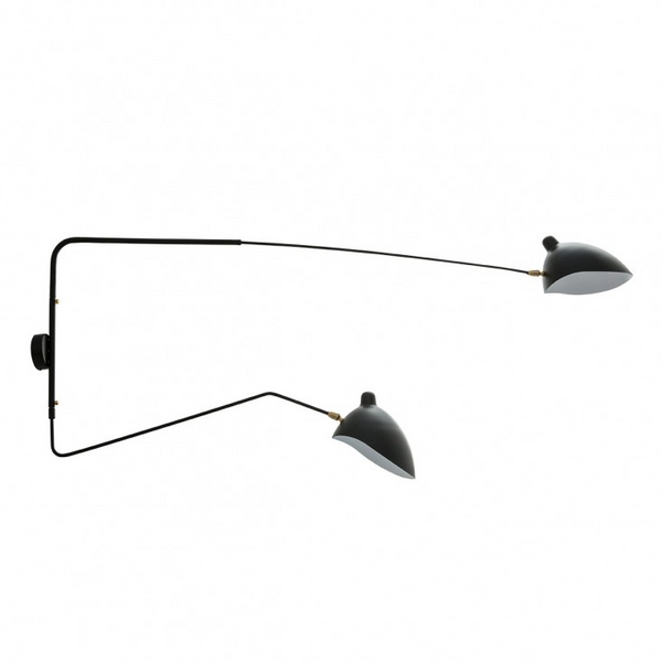 LAMPA ścienna DAVIS MBE0016-2 Italux metalowa OPRAWA kinkiet okrągły na wysięgniku czarny