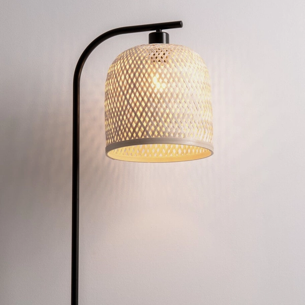 Podłogowa lampa TALITAS LE44513 ekologiczna eco naturalna czarna