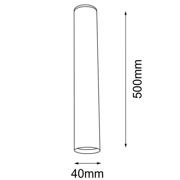 Lampa natynkowa Yabu 1091 Shilo minimalistyczna tuba do kuchni biała