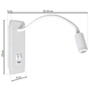 LAMPA ścienna BASE ML6349 Milagro regulowana OPRAWA kinkiet LED 10W 4000K z portem USB biały