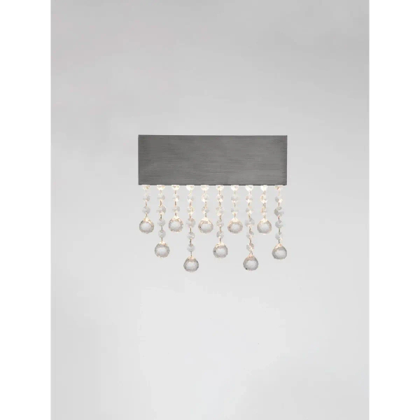 Kinkiet ścienny glamour OLEVIRA LE45150 LED 15W 3500K kryształy szare