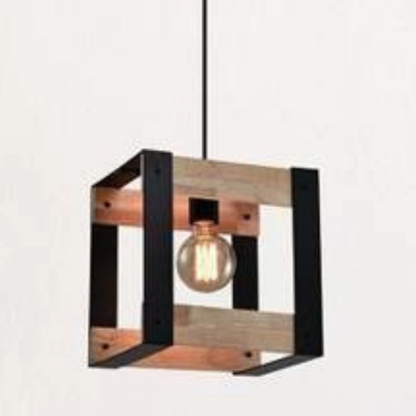 Lampa wisząca Varna 31-78513 Candellux kostka drewniana czarna