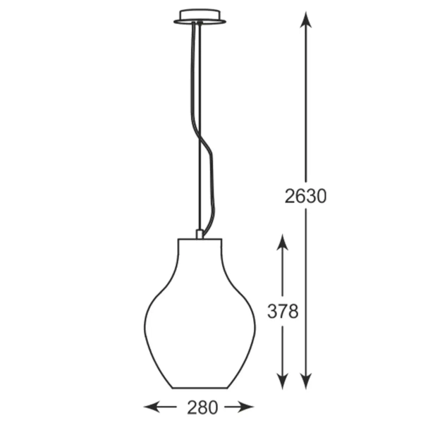 Lampa wisząca łezka BRESSO P19066A-D28 loftowa szklana chrom lustrzana