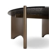 Ława kawowa MANTA MM001501100395 czarna złota metal szkło 80cm